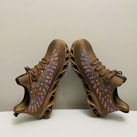 DREAM HORSE Men's Steel Toe Work Safety Shoes Sneakers #22010 Brown Size 12.5 US - Picture 8 of 11